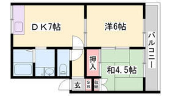 姫路駅 バス15分  西庄北口下車：停歩6分 2階の物件間取画像